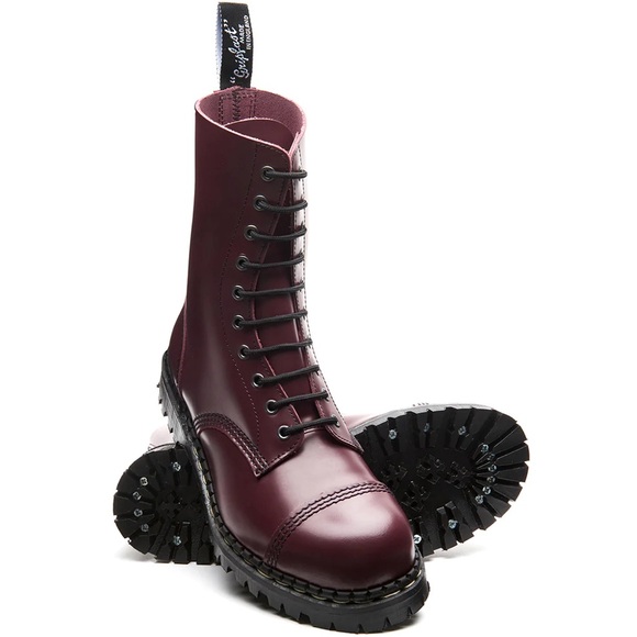 Gripfast Combat boots from England boots in maroon. Size 35. Never worn. $125 - Picture 2 of 2